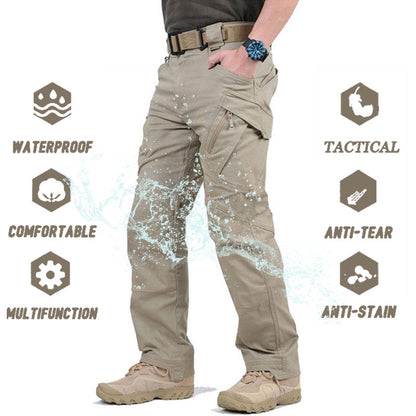 🔥Pantaloni tactici noi pentru bărbați, cu uscare rapidă, pantaloni de jogger pentru bărbați, mărime Plus, 4xl, cu mai multe buzunare, militari, negri, pantaloni cargo, respirabili-R
