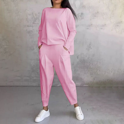 💥 50% reducere 💖 2025 nou costum pantaloni cu maneci lungi de toamna si iarna - moale si calduros-R