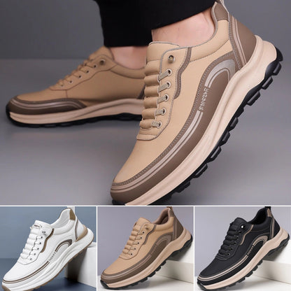 🔥【39-45】Zapatillas deportivas de piel resistentes al agua y a la suciedad con suelas suaves para una máxima comodidad.-E