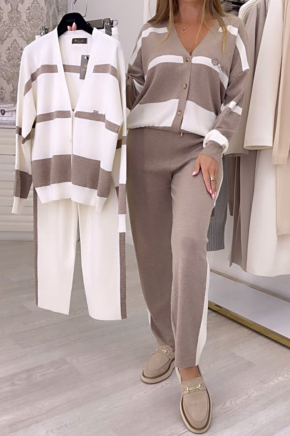 🔥🐏💖Compra 1 y llévate 1 gratis🍂Nueva temporada otoño-invierno, conjunto de suéter de punto de alta calidad y moda, cómodo y versátil para el día a día.-H