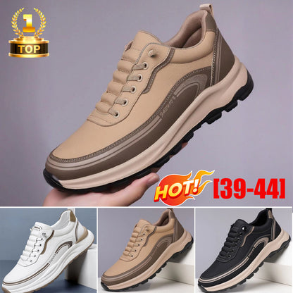 🔥Hit Sprzedaży 【Rabat 50%】👟【39-45】Wodoodporne i odporne na plamy skórzane trampki z miękką i wygodną podeszwą.