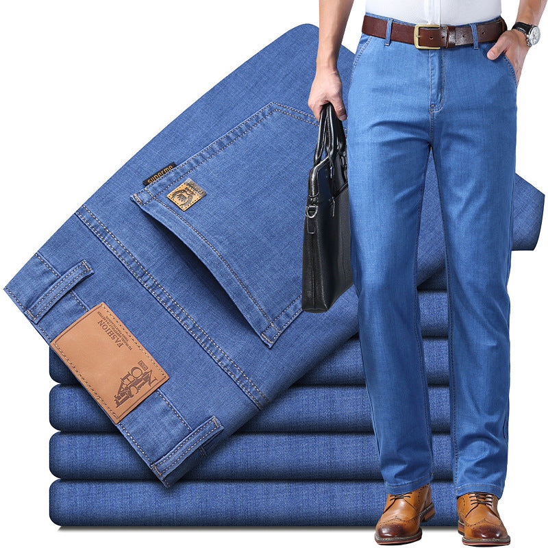 🔥👖👖2025 Blugi pentru bărbați simpli, casual și versatili de mărime mare👍-3992215