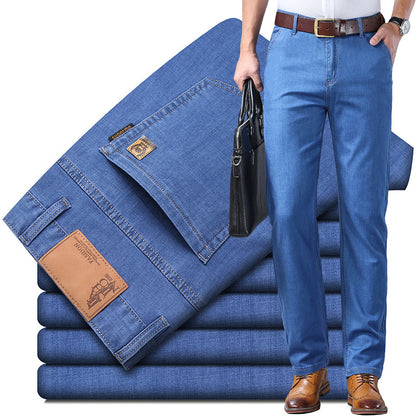✨👖 【Biznesowe męskie spodnie – bestseller】Proste, luźne i uniwersalne jeansy męskie w dużych rozmiarach