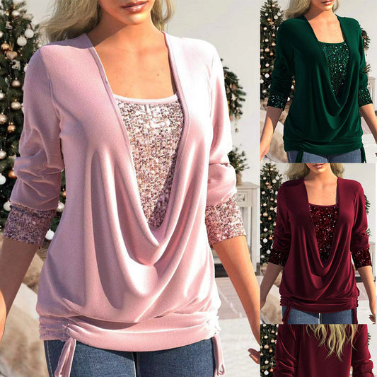 【M-5XL】2025 ženska dvodijelna košulja dugih rukava-H