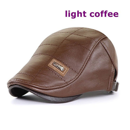 🧢【Compra 1 y obten 1 gratis】🔥 Boina de cuero vintage de primera calidad-E