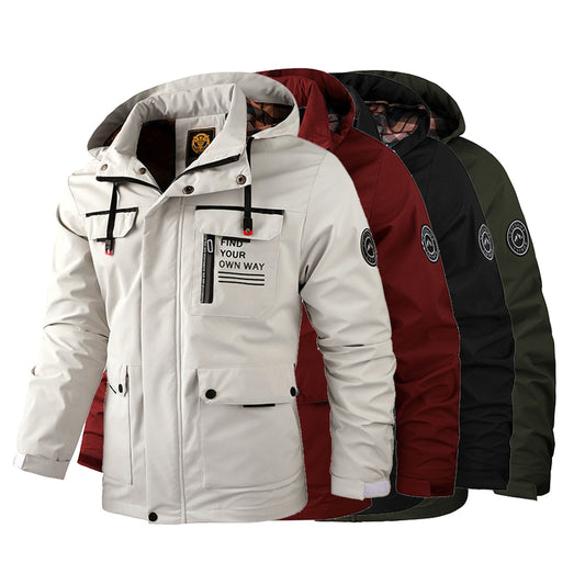 🔥【M~4XL】 2024 Nueva chaqueta de montañismo al aire libre impermeable a prueba de viento para hombres -E