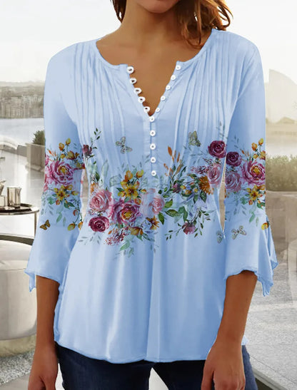 😍【Időkorlátozott ajánlat】Stílusos női V-nyakú póló [S-5XL]-U