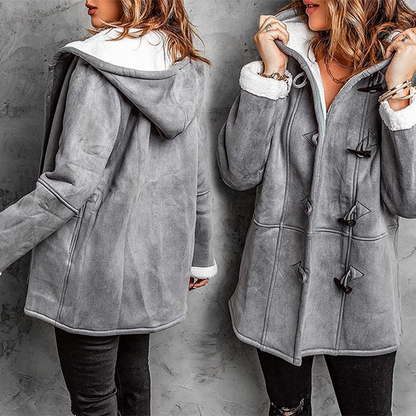 🐏🥼💖【Nueva colección de invierno 43% de descuento】2025 Abrigo de mujer elegante y cálido de ante con forro polar, S-5XL, abrigo de invierno/para el día a día-E