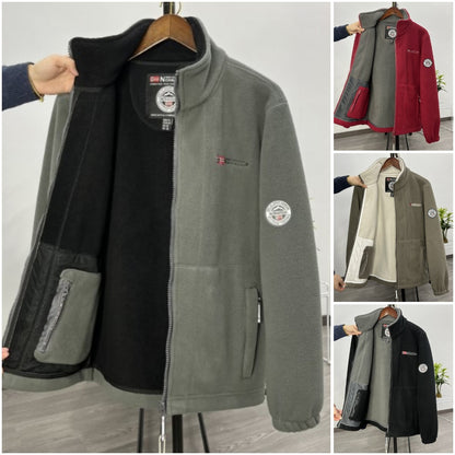 ❄️🧥【XS-3XL】Chaqueta de forro polar de terciopelo grueso para hombre, otoño e invierno, cálida, ligera, talla grande_4120096-E