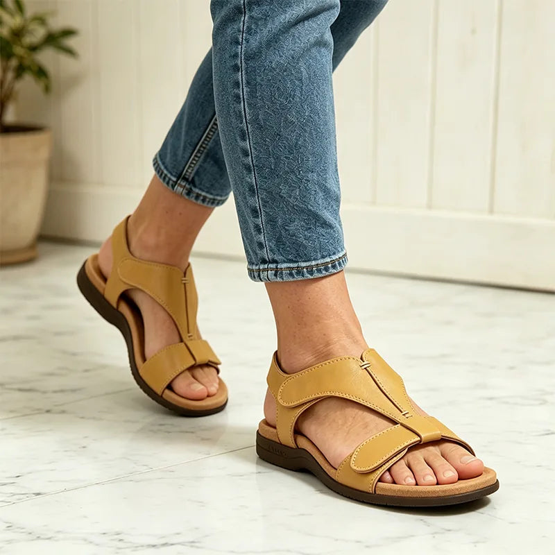 ✨ Puha valódi bőr női szandál vastag talppal – kényelem és stílus egyben! 👡-U