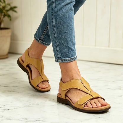 ✨ Puha valódi bőr női szandál vastag talppal – kényelem és stílus egyben! 👡-U