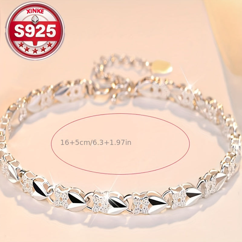 😀👉【¡Compra uno y llévate otro gratis!】💖🍀Me encanta la nueva pulsera de plata 925 con trébol de cuatro hojas para mujer, ¡a la moda!【30% de descuento】-E