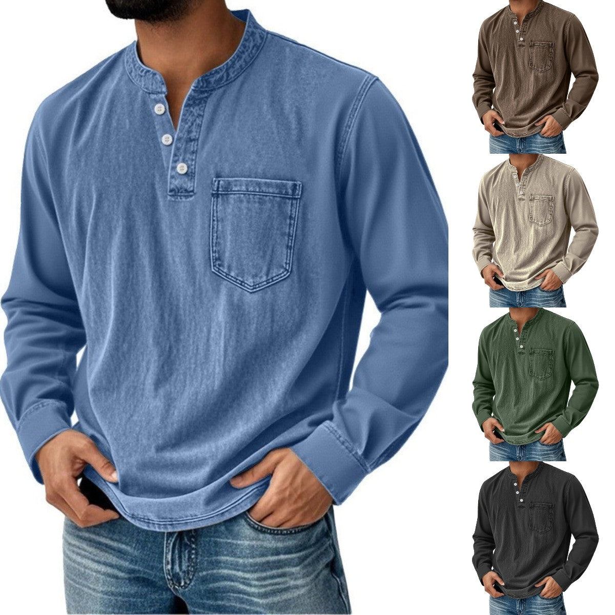 👔Camisa casual de manga corta para hombre, ideal para primavera/verano.-E