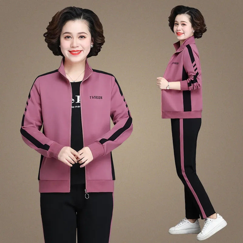 🔥【Reducere de 50%】🔥【M-5XL】【Jachetă + Pantaloni】😍 Set sport casual nou de toamnă, mărime mare