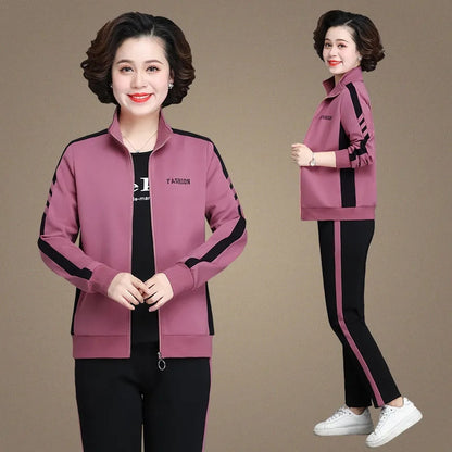 🔥【Reducere de 50%】🔥【M-5XL】【Jachetă + Pantaloni】😍 Set sport casual nou de toamnă, mărime mare