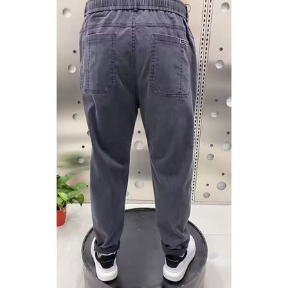 【S-5XL】Pánské strečové džíny velké velikosti-3931812-Z