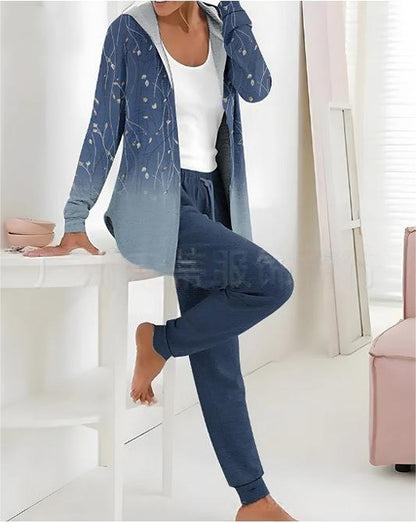 👕👖【S-3XL dugi rukavi + hlače】Jesen i zima novi ženski ležerni dvodijelni set s printom-H