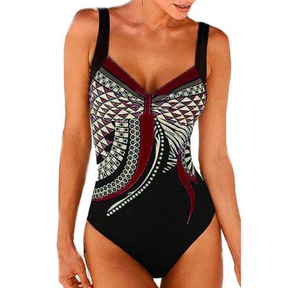 🩱🏊‍♀️2025 novi retro print novi jednodijelni kupaći kostim s retro printom-H