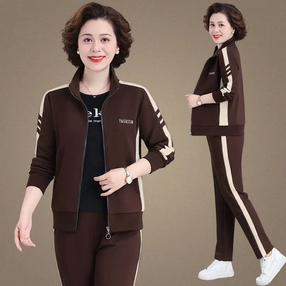 🔥【Reducere de 50%】🔥【M-5XL】【Jachetă + Pantaloni】😍 Set sport casual nou de toamnă, mărime mare