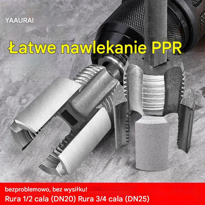🔩Łatwe gwintowanie PPR – bez spawania, bez wysiłku! 【Zestaw 2-częściowy – do rur 1/2” (DN20) i 3/4” (DN25)】P