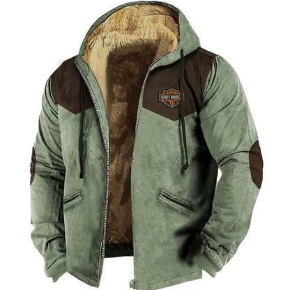 Chaqueta de franela gruesa y holgada para hombre, de moda de otoño e invierno, con 50 % de descuento por tiempo limitado (tallas M-5XL)-E