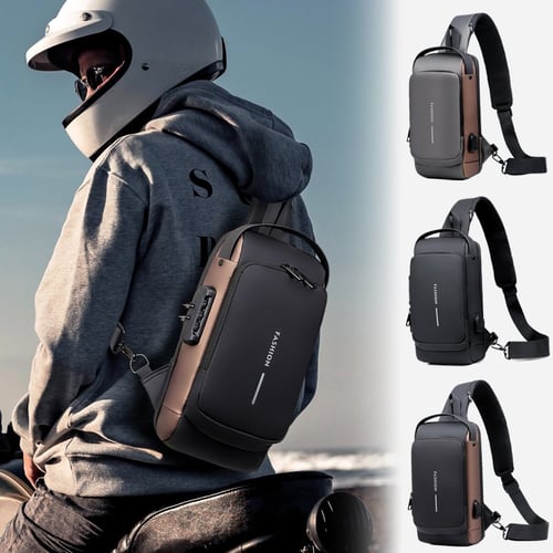 💖[50% de descuento] Bolso deportivo de moda de tela Oxford impermeable para hombre con bloqueo de código antirrobo -E