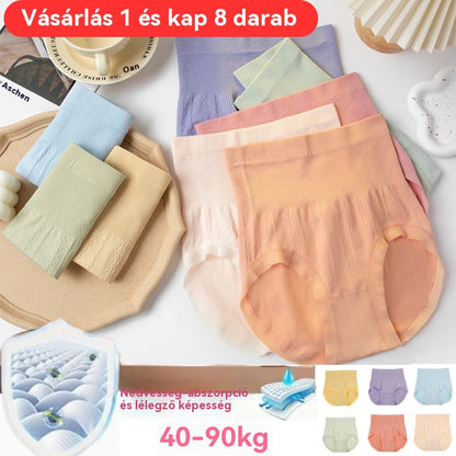 🔥【40-100kg】1 készlet 8 darab🔥Utolsó nap - 50% kedvezmény - Antibakteriális, magas derekú, hasformáló bugyi -U