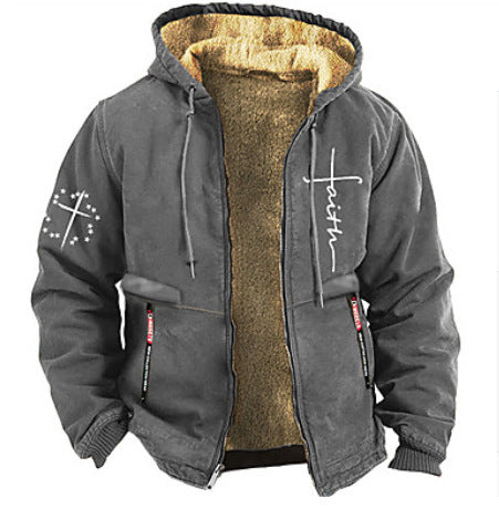 🔥🔥【S-3XL】 Modna, jesienna i zimowa, pogrubiona, aksamitna kurtka męska na co dzień