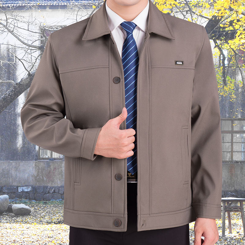 Kurtka męska Classic Jacket 2025 - zapięcie na zamek błyskawiczny i guziki z jednej strony