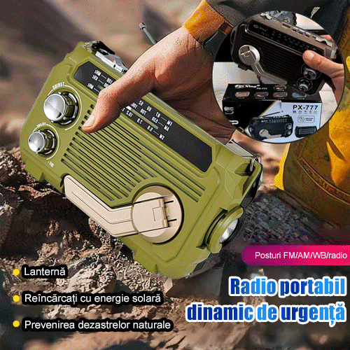 🏕️【Autenticidad garantizada】Linterna portátil con radio AM multifunción-E
