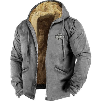 Chaqueta de franela gruesa y holgada para hombre, de moda de otoño e invierno, con 50 % de descuento por tiempo limitado (tallas M-5XL)-E