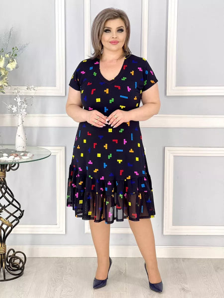 【S-5XL】2024 Noua respirabil Flower Swing imprimate fusta