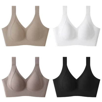 😍【Paquete de 4】Sujetador inalámbrico de una pieza para mujer❤️【40-95 kg】-E