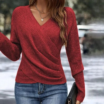 🔥💃【Kup 1, drugi gratis】Elegancki damski sweter dzianinowy w stylu casual, ciepły pulower z długim rękawem na wiosnę i jesień【Kup 1, drugi gratis】Elegancki damski sweter dzianinowy w stylu casual, ciepły pulower z długim rękawem na wiosnę i jesień