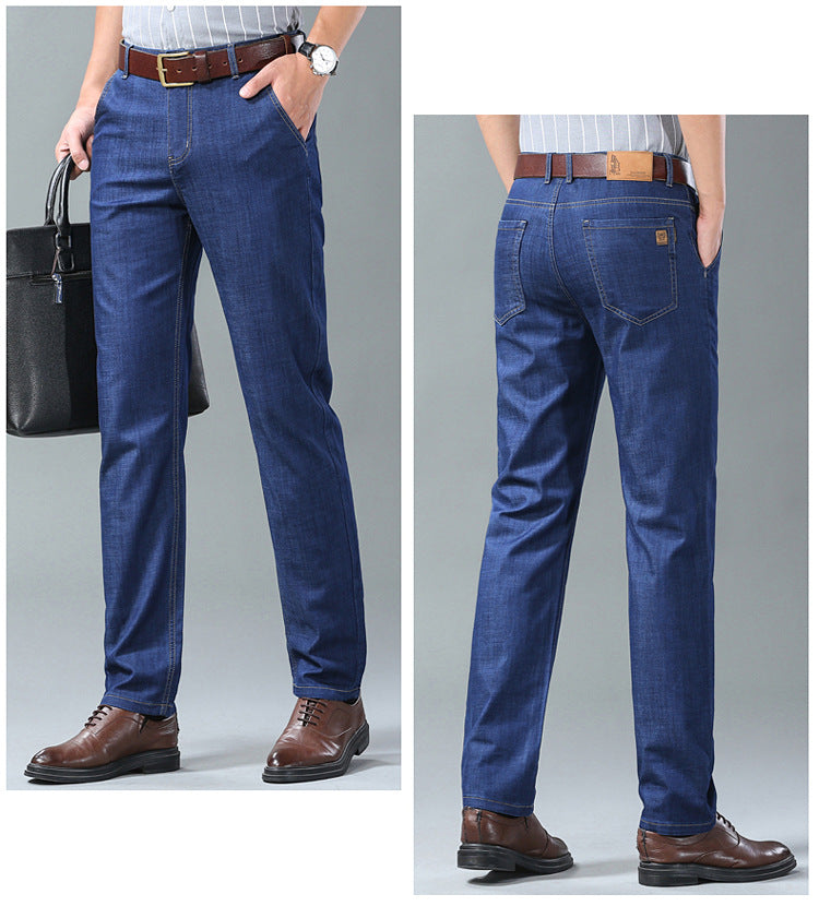 ✨👖【Poslovne muške hlače - najprodavanije】Jednostavne, široke i svestrane traperice za muškarce većih veličina-H