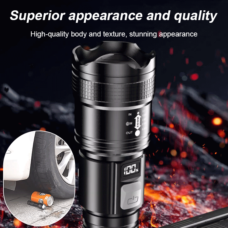 🎁【50% OFF】🔦Un nuevo reflector de patrulla al aire libre, una potente linterna con disparo prolongado-E