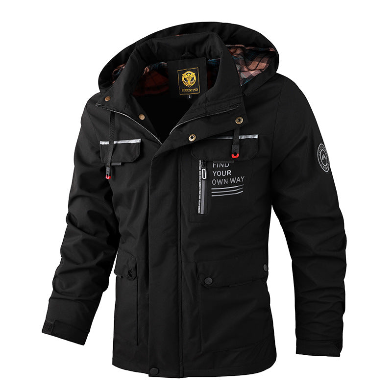 🔥【M~4XL】 2024 Nueva chaqueta de montañismo al aire libre impermeable a prueba de viento para hombres -E