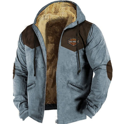 Chaqueta de franela gruesa y holgada para hombre, de moda de otoño e invierno, con 50 % de descuento por tiempo limitado (tallas M-5XL)-E