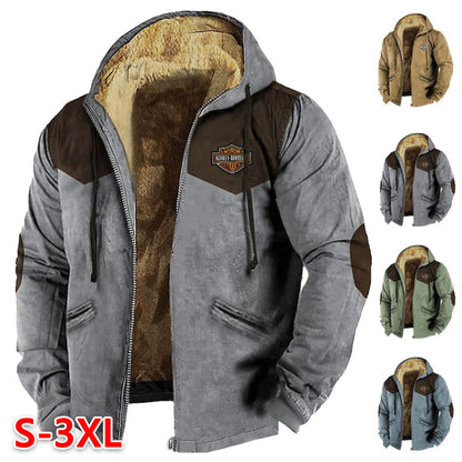 Chaqueta de franela gruesa y holgada para hombre, de moda de otoño e invierno, con 50 % de descuento por tiempo limitado (tallas M-5XL)-E