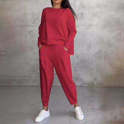 💥 50% reducere 💖 2025 nou costum pantaloni cu maneci lungi de toamna si iarna - moale si calduros-R