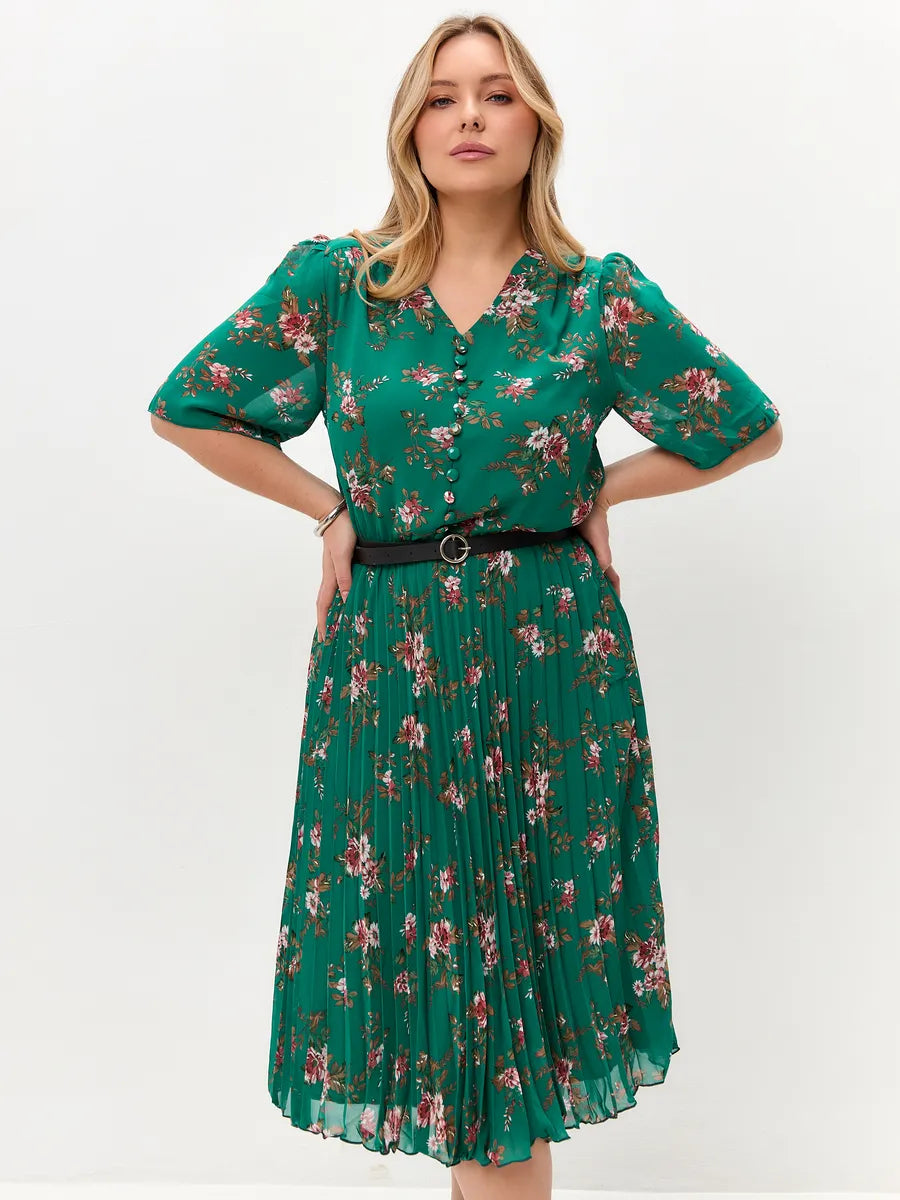 【🏆Produse noi, foarte bine vândute】🌸💥【S-5XL】Rochie elegantă nouă, cu imprimeu