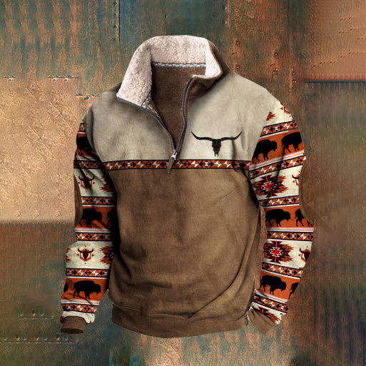 🧥❄️【Limitovaná zľava 50%】2025 Pánska módna jesenná a zimná teplá mikina s dlhým rukávom a 3D potlačou-K