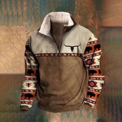 🧥❄️【Limitovaná zľava 50%】2025 Pánska módna jesenná a zimná teplá mikina s dlhým rukávom a 3D potlačou-K