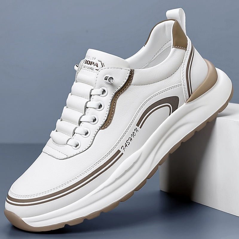 🔥Hit Sprzedaży 【Rabat 50%】👟【39-45】Wodoodporne i odporne na plamy skórzane trampki z miękką i wygodną podeszwą.