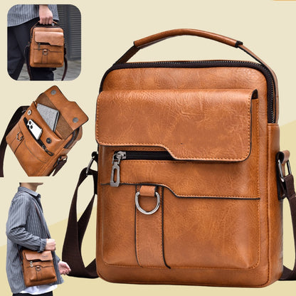 🔥Nueva promoción 👜 Bolsa moderna y casual de cuero para hombre, gran capacidad-E