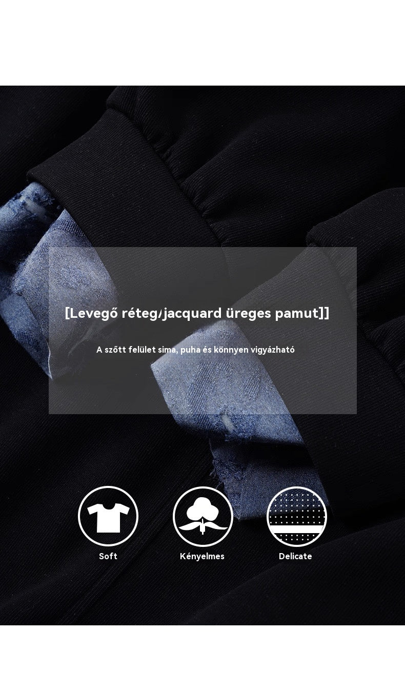 🌷✨👗Őszi-téli újdonság 50% kedvezménnyel🌞❄️ Új patchwork kapucnis farmer ruha ❄️ – bő, kényelmes és könnyen kombinálható-U