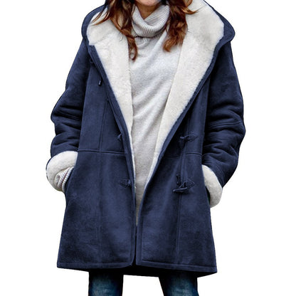 🐏🥼💖【Nueva colección de invierno 43% de descuento】2025 Abrigo de mujer elegante y cálido de ante con forro polar, S-5XL, abrigo de invierno/para el día a día-E