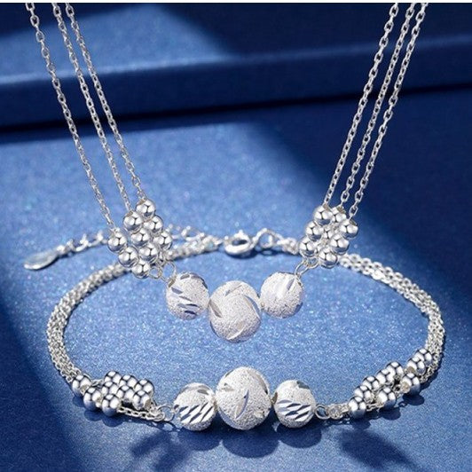🔥【Compra uno, llévate otro gratis】🔥✨Collar ligero y lujoso + pulsera de cuentas de la suerte-E