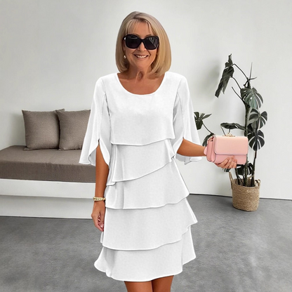 💃【S-3XL】🎁Elegantní vrstvené šaty s volánkovými rukávy – bez námahy vytvořte stylový vzhled vhodný pro všechny příležitosti💃-Z