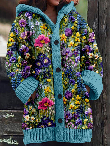 【S-6XL】🥰2025 Novi udobni kardigan s kapuljačom i retro printom-H